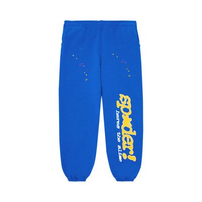 Pre-owned Sp5der Tc Sweatpants 'blue'
