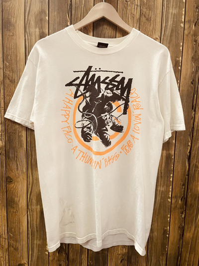 Pre-owned Stussy X Vintage Stussy Living Mad Extra Large Tee In White