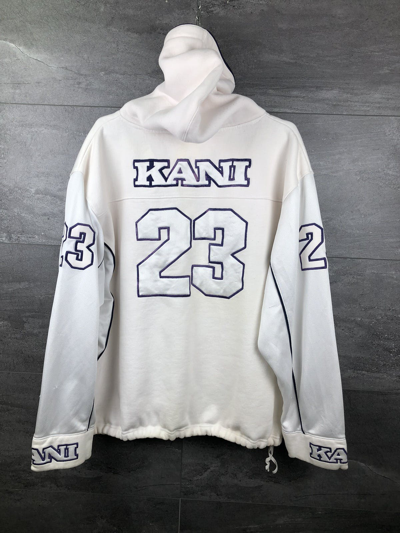 Pre-owned Karl Kani X Vintage Karl Kani Hoodie Big Logo Sweater Streetwear Vintage In White