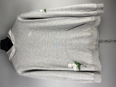 Pre-owned Axel Arigato Floral Embroidered Hoodie In Grey