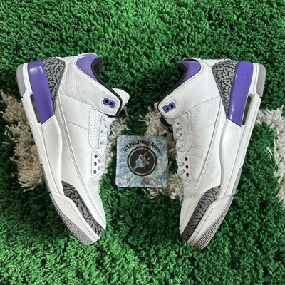 Pre-owned Jordan Brand Nike Air Jordan 3 Retro Dark Iris Shoes In Purple