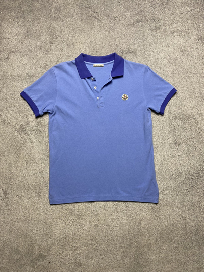 Pre-owned Moncler X Vintage Moncler Polo Shirt In Blue
