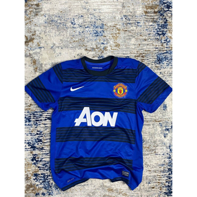 Pre-owned Manchester United Second Jersey Blue T Shirt Football Drill