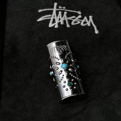 Pre-owned Stussy Metal Bejeweled Lighter Case | ModeSens