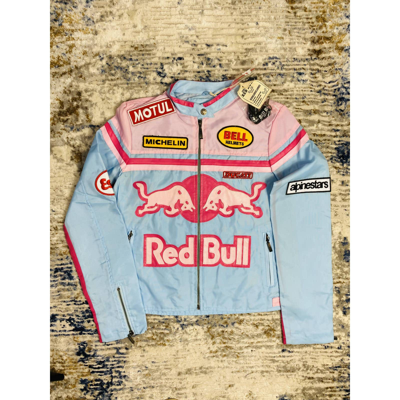 Pre-owned Racing X Red Bull Vintage Red Bull Jacket Leather In Blue