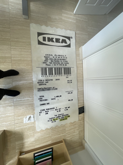 Pre-owned Ikea X Virgil Abloh Ikea Markerad “receipt” Rug In White