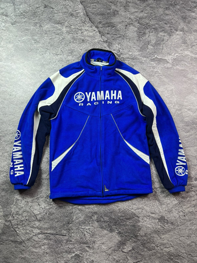 Pre-owned Racing X Yamaha Y2k Yamaha Racing Motorsport Fleece Jacket In Blue
