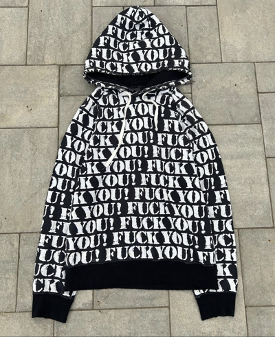 Pre-owned Number N Ine Ss06 Number Nine “fuck You” Hoodie In Black