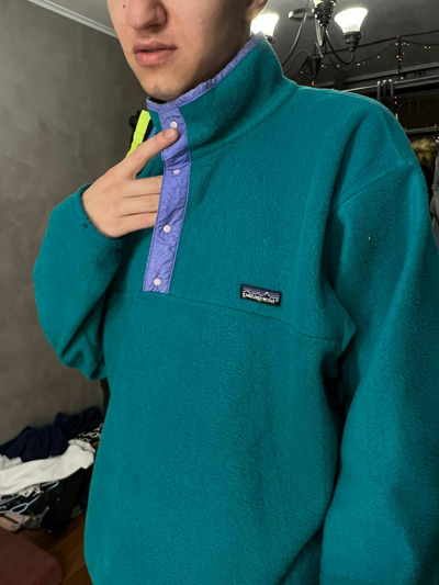 Pre-owned Patagonia X Vintage Patagonia Synchilla Fleece Half Buttonup In Multicolor