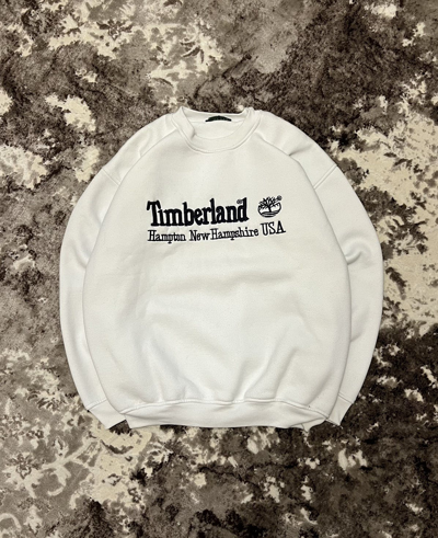 Pre-owned Timberland X Vintage 90's Vintage Timberland Sweatshirts In White