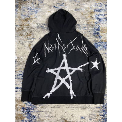 Pre-owned Vintage Opium Pentagram Full Zip Hoodie In Black