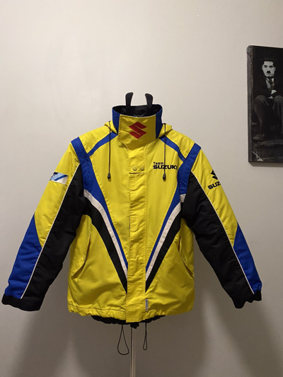 Pre-owned Racing Team Suzuki Vintage Motorcycle  Jacket In Yellow