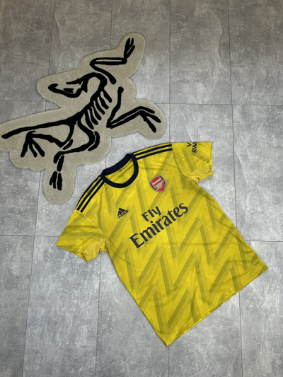 Pre-owned Adidas X Soccer Jersey Mens Vintage Adidas Fc Arsenal T Shirt Soccer Jersey Tee Y2k In Yellow