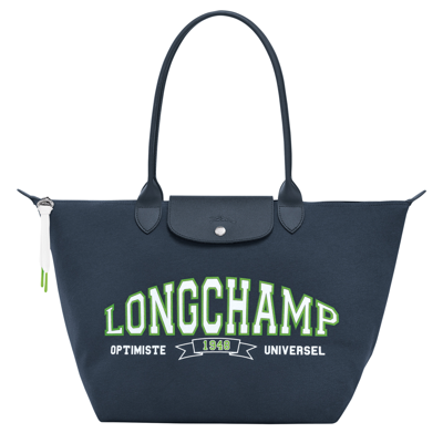 Longchamp Tote Bag L Le Pliage Collection In Navy