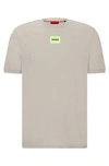 Hugo Cotton-jersey T-shirt With Logo Label In Multi