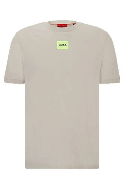 Hugo Cotton-jersey T-shirt With Logo Label In Multi