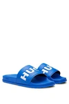 Hugo Boss Slides With Logo Strap In Blue