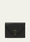 Valextra Iside Trifold Calfksin Wallet In Nn Nero