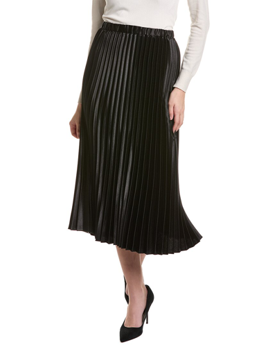 Anne Klein Accordion Pleated Skirt In Black