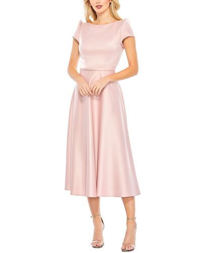 Mac Duggal Women's Ieena Short Sleeve A Line Crepe Dress In Pink