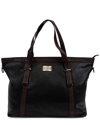 Badgley Mischka Anna Faux Leather Tote Weekender Travel Bag In Black