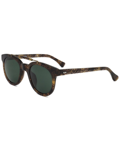 Dries Van Noten X Linda Farrow Dries Van Noten By Linda Farrow Unisex Dvn132 46mm Sunglasses In Brown