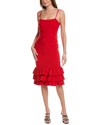 Likely Amica Tiered Ruffle Hem Minidress In Red