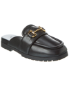 Gucci Airel Leather Horsebit Loafer Mules In Black