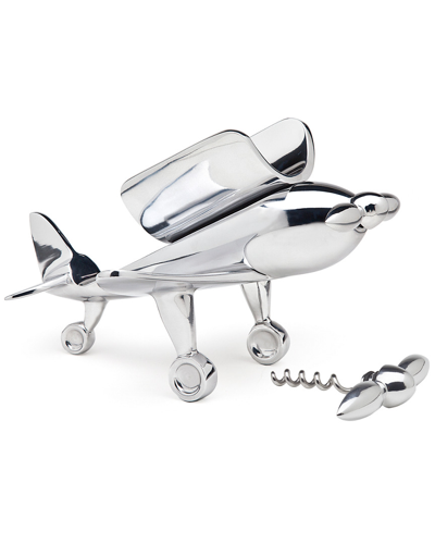 Godinger Airplane Bottle Holder In Metallic