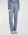 BOTTEGA VENETA MID-RISE STRAIGHT-LEG DENIM TROUSERS