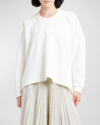 PLAN C OVERSIZE CINCHED COTTON SWEATER