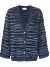 ALLUDE TONAL ZEBRA PATTERN CARDIGAN,1754000400012243165