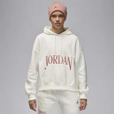 Jordan Women's  Brooklyn Fleece Pullover Hoodie In White