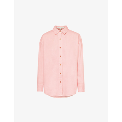 Favorite Daughter Womens The Ex-boyfriend Relaxed-fit Cotton-blend Shirt