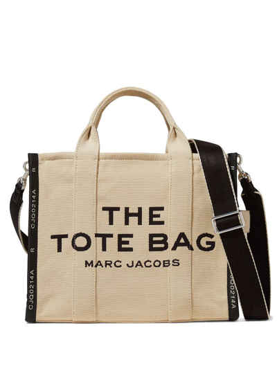 Marc Jacobs The Jacquard Traveler Tote Bag Small In Nude & Neutrals