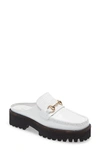 Intentionally Blank Kowloon Leather Loafer Mule In White