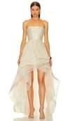 Bronx And Banco Tiara Gown In Cream
