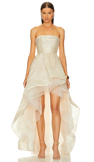 Bronx And Banco Tiara Gown In Cream