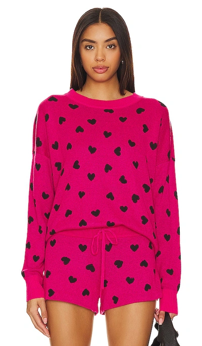 Beach Riot Callie Sweater In Candy Hearts