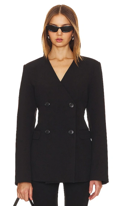 Sophie Rue Filippa Collarless Blazer In Black