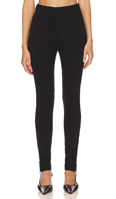 Sophie Rue Side Slit Ponti Leggings In Black