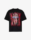 Martine Rose Gradient Effect Oversized Blow Your Mind Crew-neck T-shirt In Black