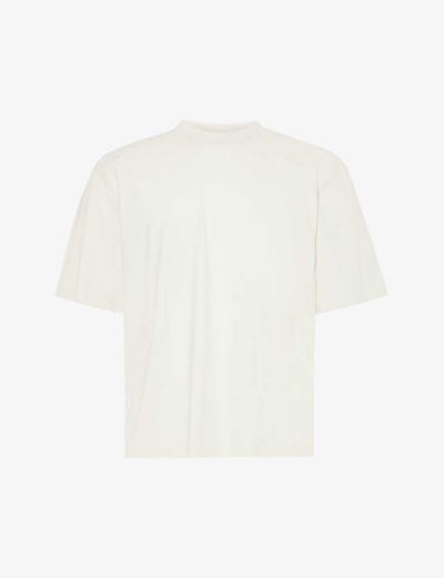 Entire Studios Mens Off White Boxy-fit Crewneck Cotton T-shirt