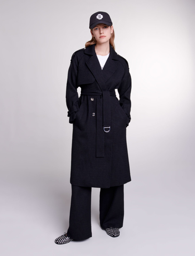 Maje Size Woman-coats-l In Black
