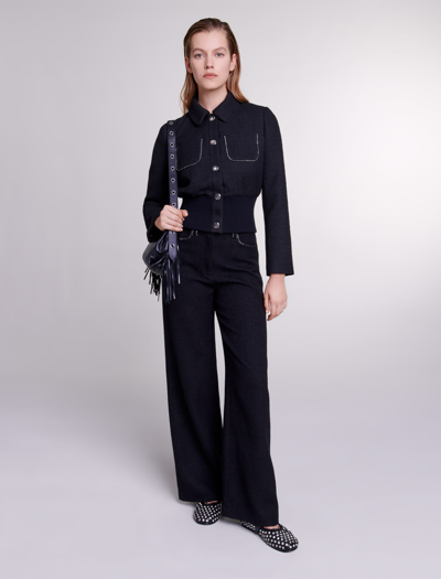 Maje Size Woman-blazers & Jackets-us L / Fr 40 In Black