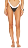 Gigi C Women's Brett Bikini Bottom In Black & White