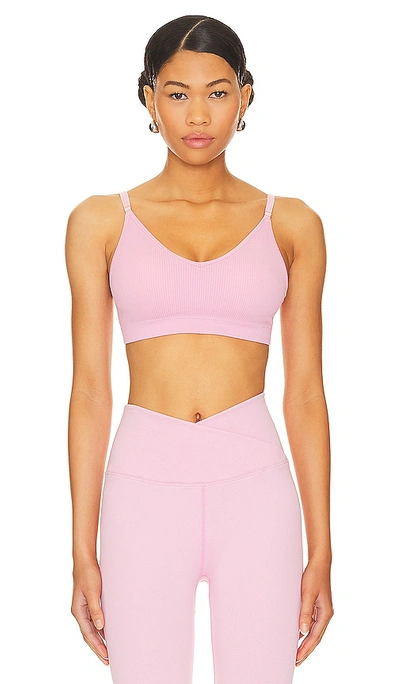 Spiritual Gangster Destiny Seamless Triangle Sports Bra In Candy Pink