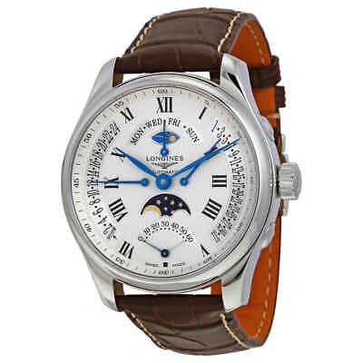Pre-owned Longines Master Collection Automatic Moon Phase Gmt Men's Watch L27394713