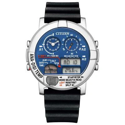 Pre-owned Citizen Jg0070-20l Blue Ana-digi Temp Men's Watch In Box Japan