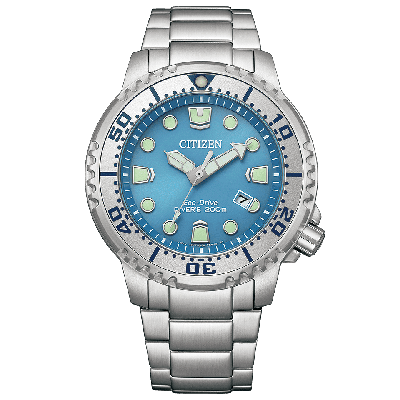 Pre-owned Citizen Collection, Marine Watch, Bn0165-55l, Stainless Steel Push Type